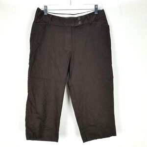 George‎ Women's Capris Size 8 Brown London Fit Cropped Trouser Pants Career